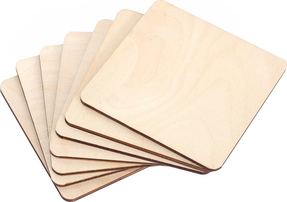 Creative Deco 10 x Onderzetters | 10 x 10 cm | Vierkant | Potten | Vormen | DIY