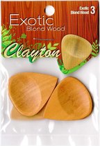 Clayton - Blond wood - plectrums - 3-pack