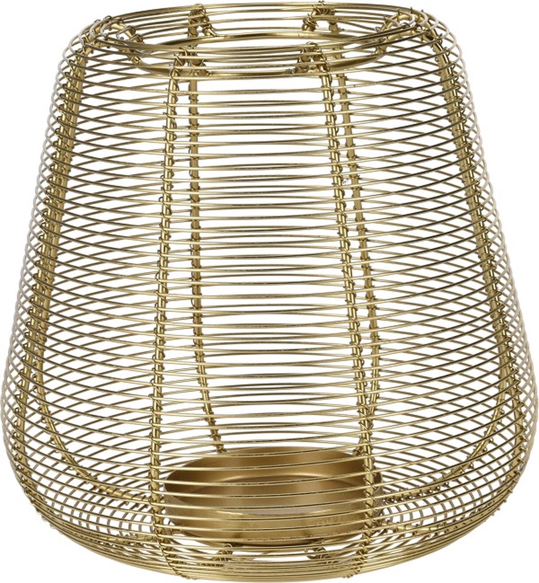 H&S Decoration Lantaarn -windlicht - goudkleurig - kaarsenstandaard - woondecoratie - goud