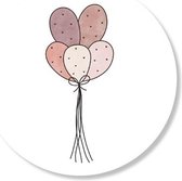 Sluitsticker Sticker – Hart / Harten Ballonnen – Taupe / Mauve / Bruin | Valentijn - Valentijnsdag | Traktatiezakje | Envelop sticker | Cadeau – Gift – Cadeauzakje – Traktatie – Kadozakje | Hartjes - Leuk verpakt | Verjaardag – Feest – DH collection