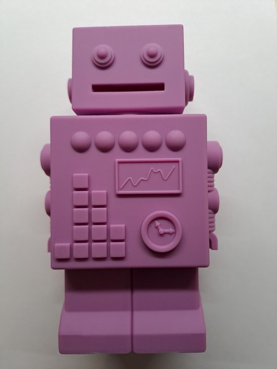 KG Design Spaarpot Robot - Lila Paars