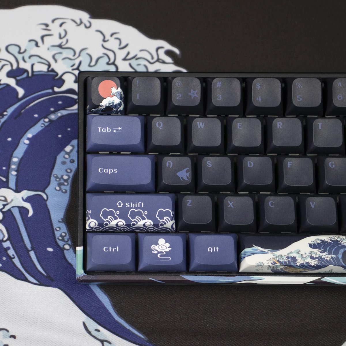 GG M61 Kanagawa - Mechanisch Gaming Toetsenbord - Draadloos - RGB - Gateron Yellow thumbnail 3