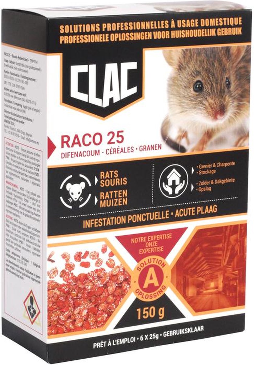 Raticide en pâte au difenacoum 5 Kg RATU-CLAC