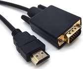 HDMI naar VGA Kabel Adapter Converter - HDMI VGA Kabel Omvormer 1080p HD - 1.8 Meter - Zwart