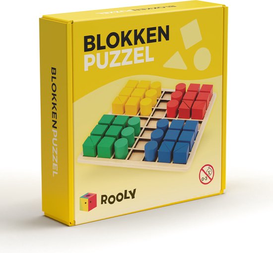 Rooly® Montessori Speelgoed - Houten Blokken Puzzel - Educatief ...