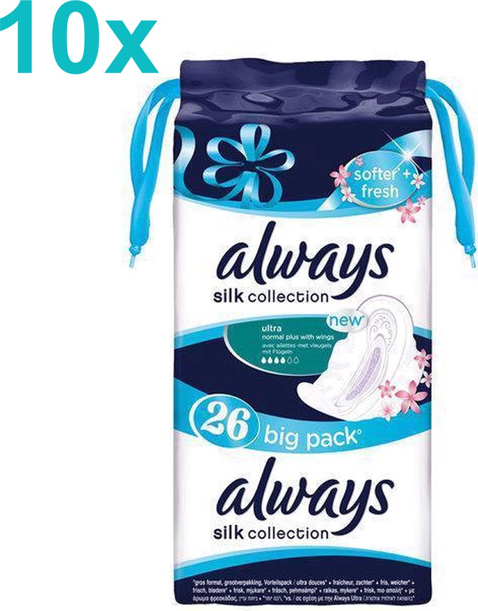Goedkoopste Always Ultra Fresh Normal Plus Maandverband - Voordeelverpakking 10x 26 Stuks - Voordeelverpakking