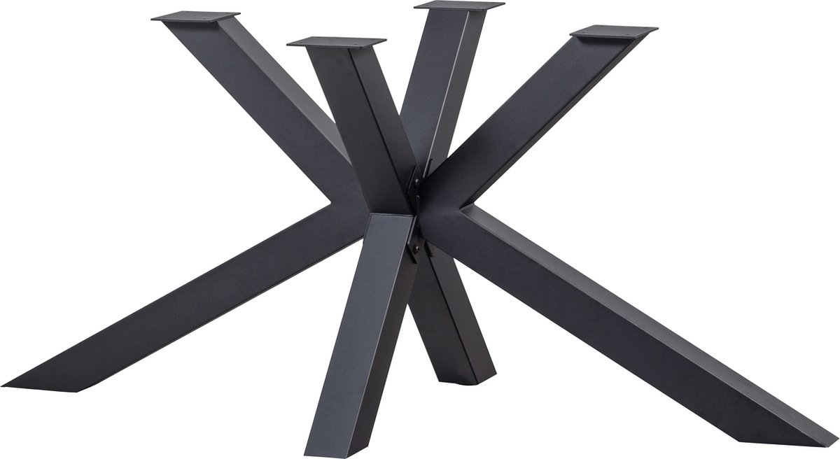 WOOOD Tablo Kruispoot - Metaal - Zwart - 72x159x77
