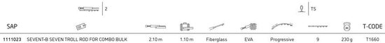 Abu Garcia Seven 702 Trolling - 2.10m - 30lb — afbeelding 2