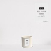 Luxe sierpot 'Potverdorie beterschap' Creme – Cadeau - bloempot voor binnen – pot van 13cm – plantenpot met Ø13 – sierpot voor kamerplant