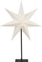 Star Trading vloerlamp Kerstster Frozen byStar Trading, 3D papieren ster Kerstmis in wit, decoratieve ster vloerlamp met kabelschakelaar, E14, hoogte: 80 cm