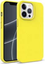iPhone 15 Pro Max Eco Case - Étui de téléphone flexible Bio - Mobiq Flexible Eco Case jaune - Convient pour iPhone 15 Pro Max