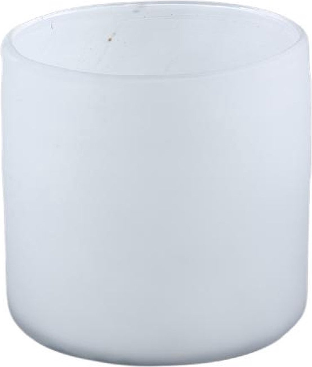 PTMD COLLECTION PTMD Windlicht Kamea - 12x12x12 cm - Glas - Wit