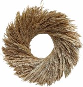 PTMD Kerstkrans Dried - 30x30x6 cm - Polyester - Wit