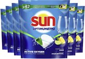 Bol.com 6x Sun Vaatwascapsules Optimum All-in-1 Citroen 42 stuks aanbieding