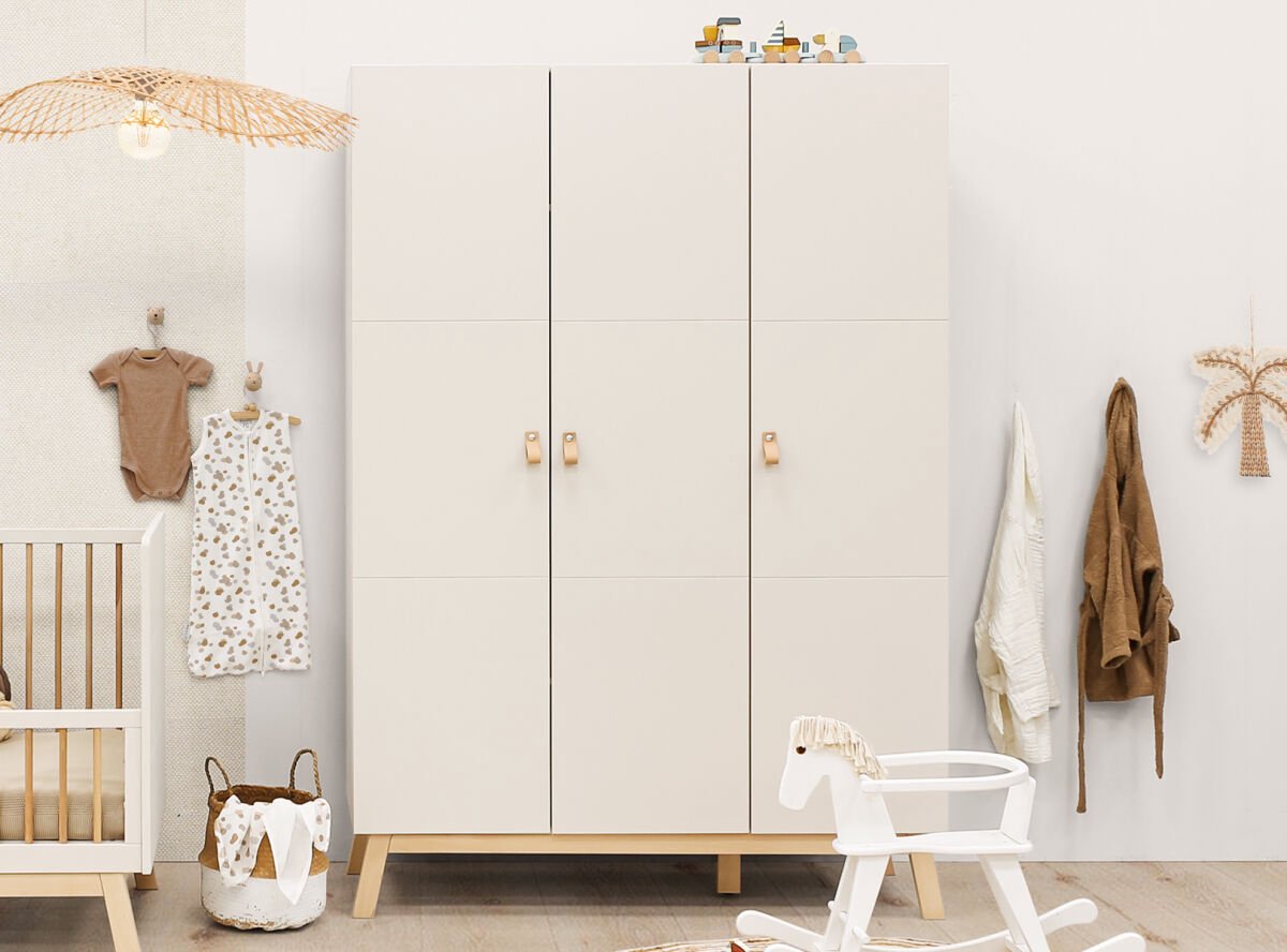 Bopita Lines 3‑Deurskast – Dune / Naturel