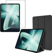 Étui OnePlus Pad + Protecteur d'écran OnePlus Pad - Couvercle en Glas trempé + Étui anti-choc - Zwart