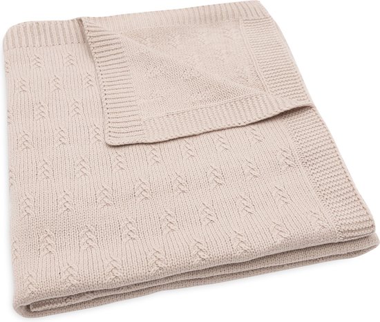 Jollein - Deken Ledikant 100x150cm - Dekentje Baby - Grain Knit - Wild Rose van Jollein — afbeelding 2