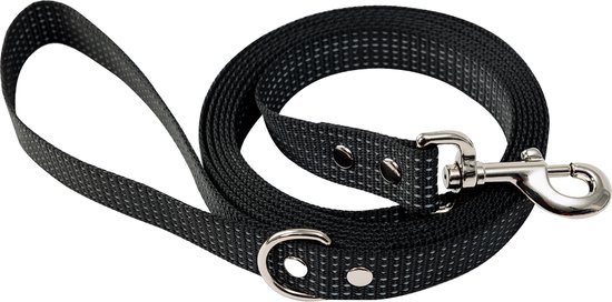 Hondenriem - Hondenhalsband - Reflecterend - Sterk - Stevig - 300 cm - Zwart