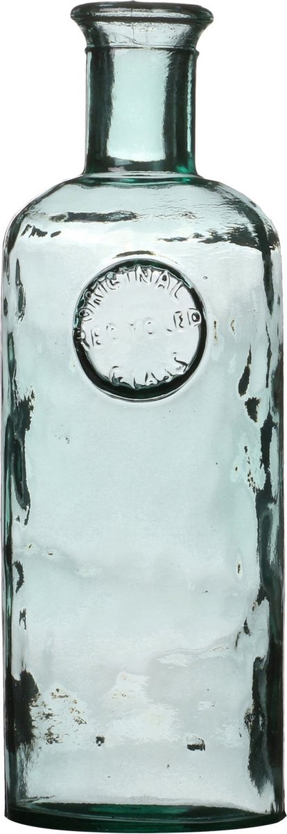 Natural Living Bloemenvaas Olive Bottle - transparant - glas - 13 x 27 cm - Fles vazen
