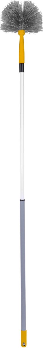 Goedkoopste Urban Living Schoonmaak/afstoffen Ragebol telescoopsteel - uitschuifbaar tot 140 cm - grijs/geel