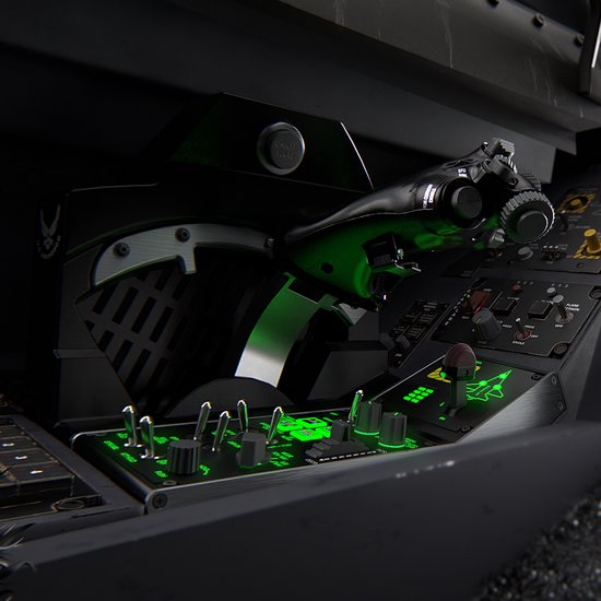 Thrustmaster Viper TQS - Flightsim Controller - Throttle - voor PC - metalen greep op schaal 1:1 - IDLE/AFTERBURNER - CHAFF/FLARE