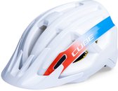 CUBE Fietshelm Offpath - Mountainbikehelm - Teamline - 15 Ventilatiegaten - SNAP 360 fit-systeem - Verstelbaar - 52-57 cm - M - Wit/Rood/Blauw