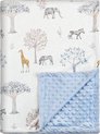 Babydekens 75x100cm Unisex pasgeboren dikke superzachte blauwe giraffe olifant slaapdekens voor peuters kinderen baby meisjes jongens kinderkamer sprei geschenken