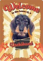 Bord Blik Welcome home Dachshund (v)