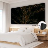 Schilderij woonkamer - Foto op canvas - Canvas schilderij - Takken - Verlichting - Zwart - 160x80 cm