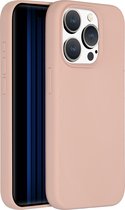 Accezz Hoesje Geschikt voor iPhone 15 Pro Hoesje Siliconen - Accezz Liquid Silicone Backcover - Roze