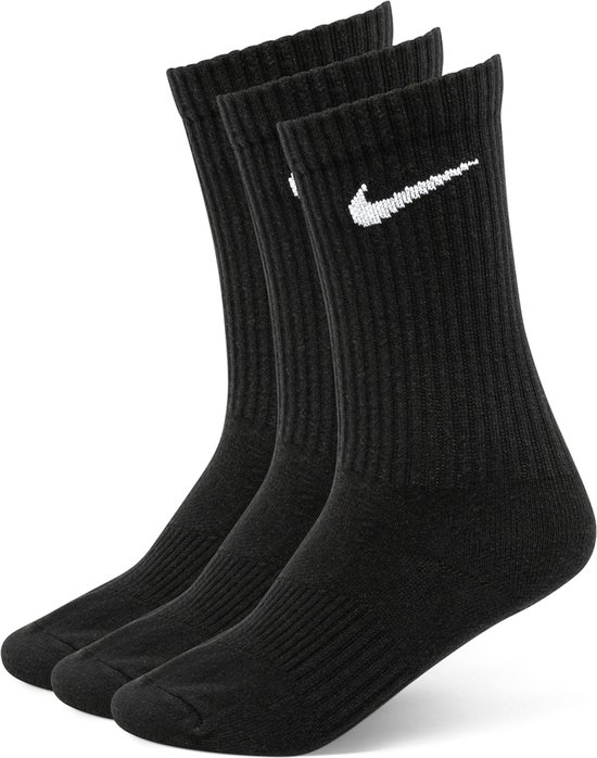 Chaussettes de sport Nike Everyday Lightweight Crew - Taille 46-50 - Unisexe - Noir / Blanc