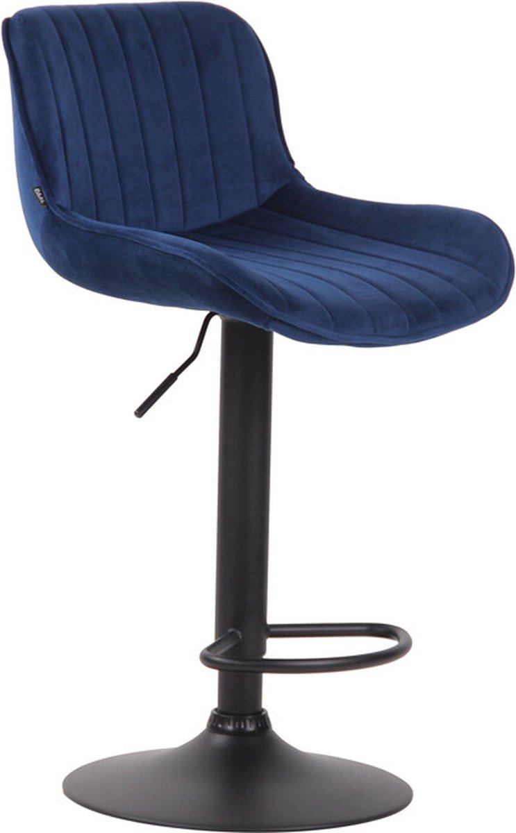 CLP Lentini Barkruk - Fluweel blauw zwart