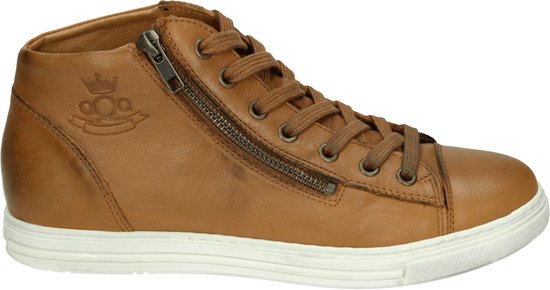 AQA Shoes A8405 - VeterlaarzenHoge sneakersDames sneakersDames veterschoenenHalf-hoge schoenen - Kleur: Cognac - Maat: 36
