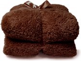 Unique Living Plaid Teddy - Polyester - Bruin - 150x200 cm (BxH) - Fleece - Wasbaar - Woonexpress