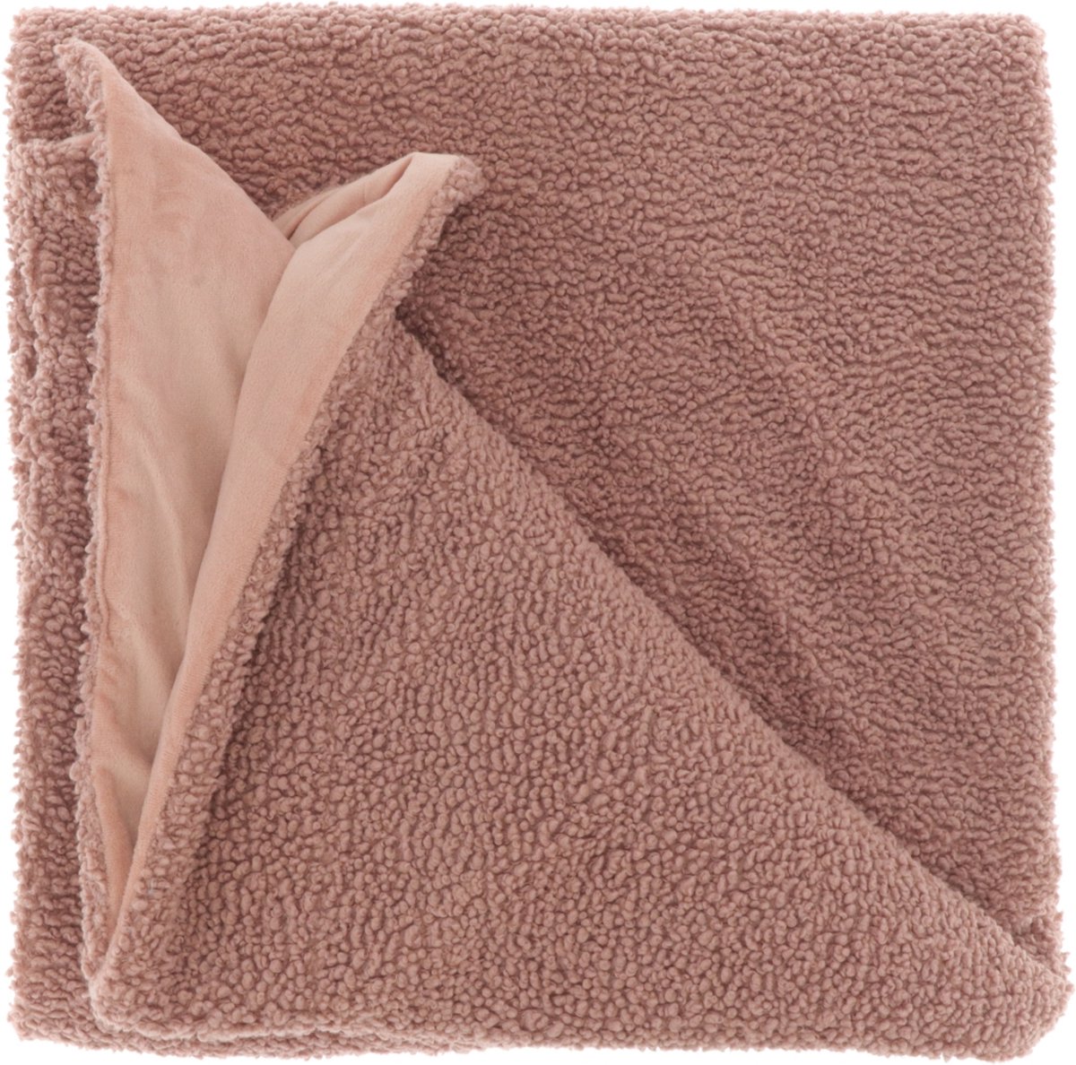Unique Living Plaid - Deken - Romie - Oud roze - 150 x 200 cm