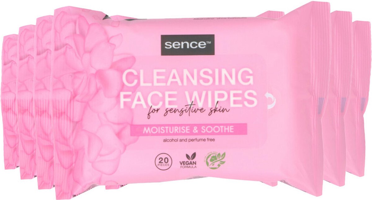 Goedkoopste 6x Sence Gezichtsreinigingsdoekjes Gevoelige Huid 20 stuks