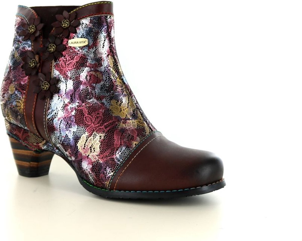 Bottines Laura Vita Talao 02 Pour Femme - Style Floral Et Talon Bloc Tendance