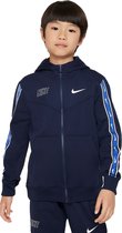 Nike sportswear repeat full-zip hoodie in de kleur marine.