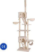 Stevige Kattenboom met Krabpaaltjes - Beige -