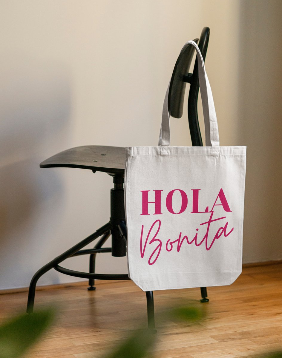 CANVA organic tote bag- HOLA BONITA: eco-friendly