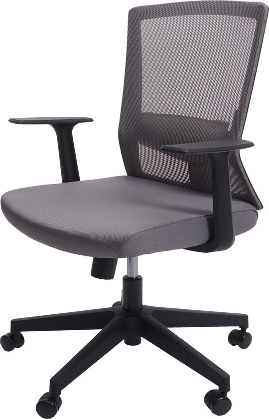 SIHOO bureaustoel bureaustoel, ergonomische S-vormige rugleuning, ademende verstelbare taillesteun ~ grijs