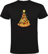 Pizza kerstboom Heren T-shirt - kerst - feest - eten - kerstboom - feestdagen - kerstmis - cadeau - grappig - kerstshirt