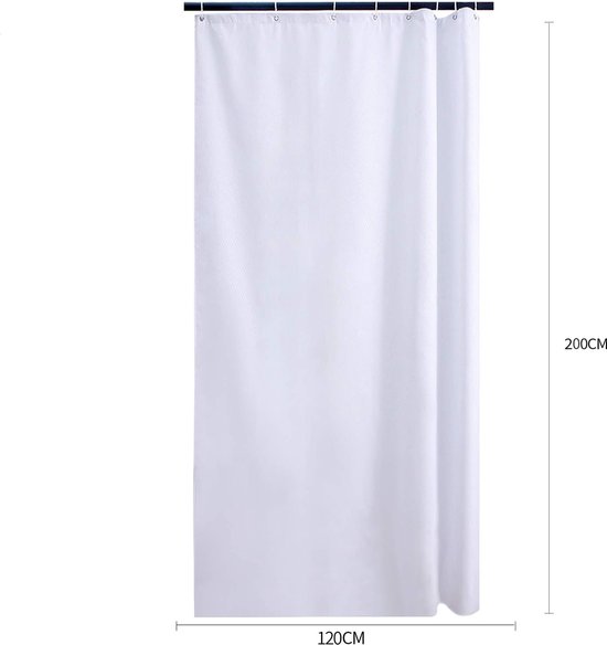 Douchegordijn 120 x 200 cm, textiel, badgordijn van polyester