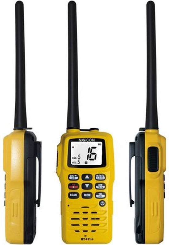 Foto: Navicom rt411 handmarifoon met atis drijvend waterproof vhf data exchange system vdes 