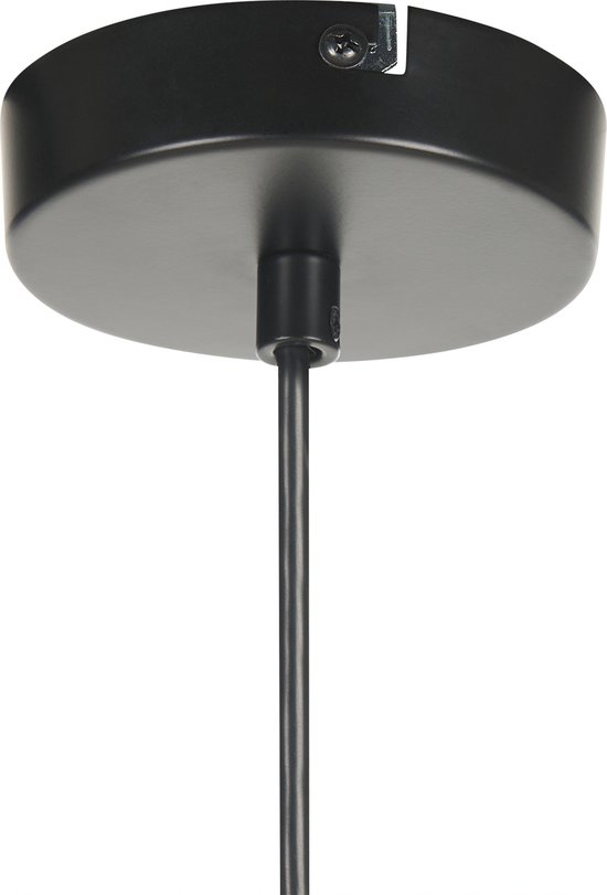 MEROO - Lampe à suspension - Zwart/ Naturel - Rotin