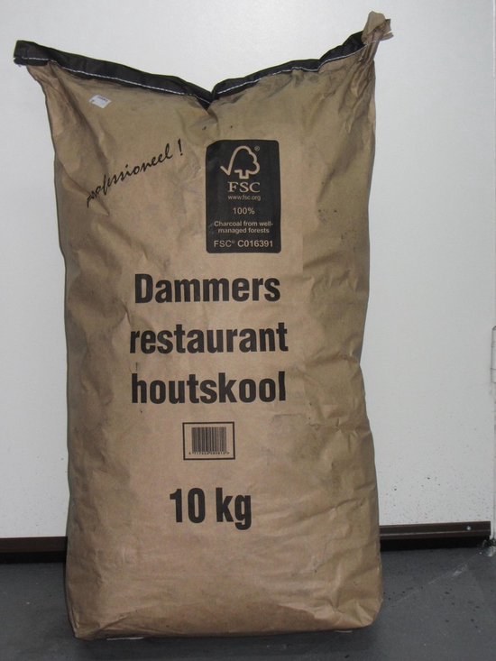 Dammers Houtskool 2 x 10 KG Black Wattle Restaurant Houtskool
