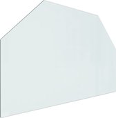vidaXL - Glasplaat - openhaard - zeshoekig - 80x50 - cm
