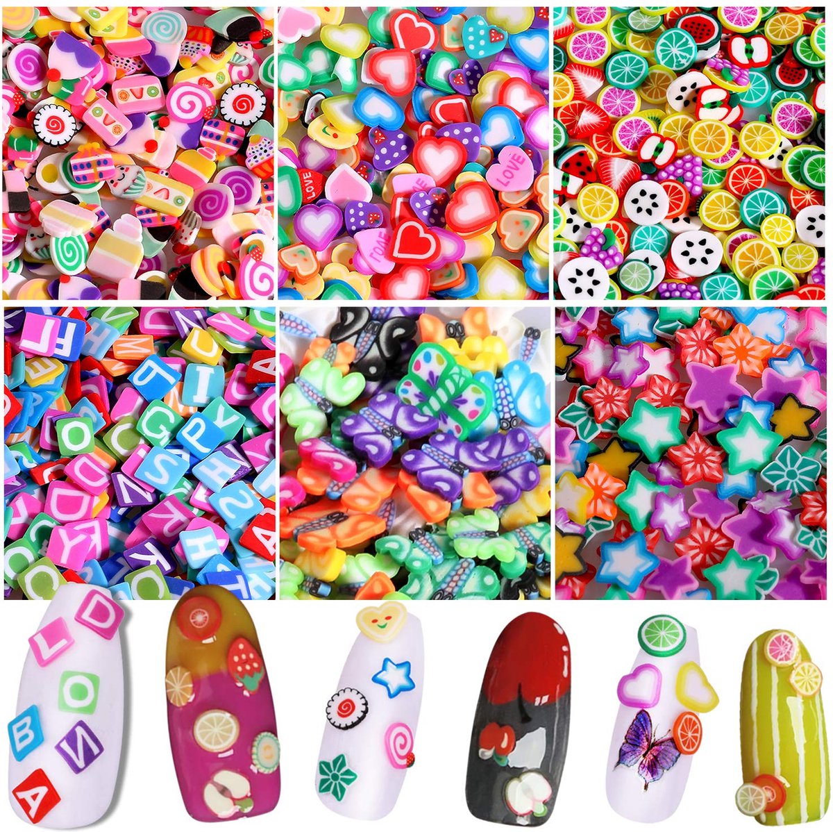 Goedkoopste 3000 Stuks - 3D-Nagelstickers voor DIY-Manicure en Decoratie -3D-Nagelstickers Set - Schattige Ontwerpen - Milieuvriendelijk - Veelzijdig en Herbruikbaar - Voor Nagelkunst en Decoratie