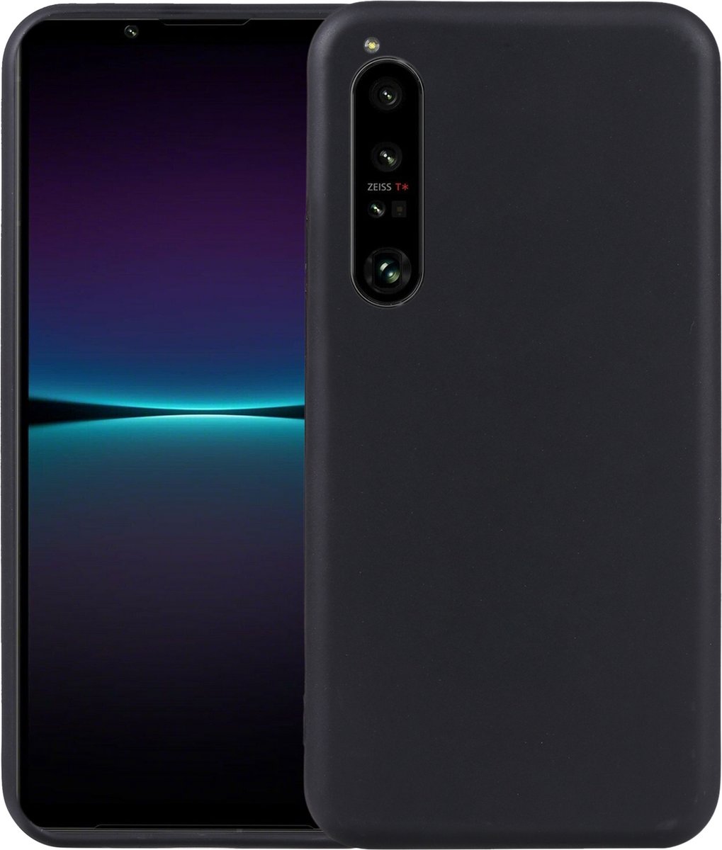 Mobigear Hoesje geschikt voor Sony Xperia 1 V Telefoonhoesje Flexibel TPU | Mobigear Basics Backcover | Xperia 1 V Case | Back Cover - Zwart