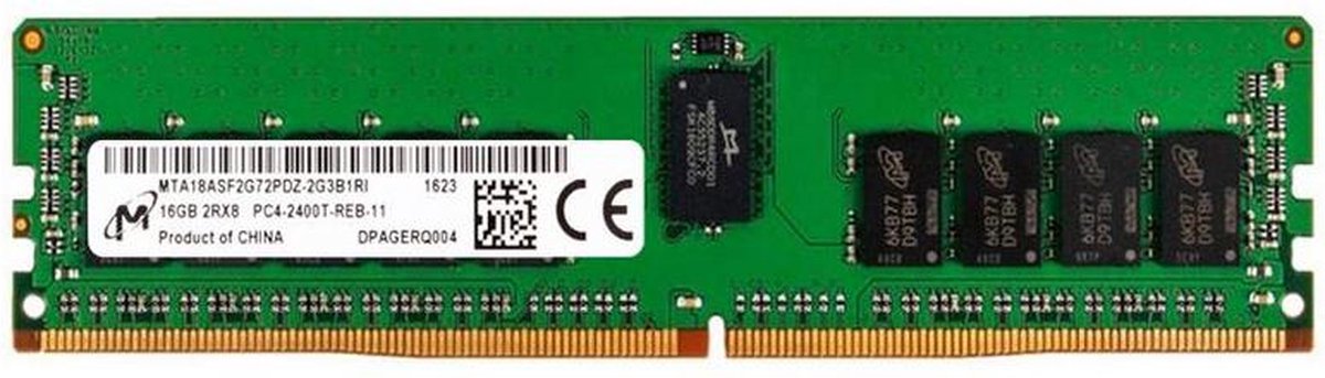Micron MTA18ASF2G72PDZ-3G2E1 geheugenmodule 16 GB 1 x 16 GB DDR4 3200 MHz ECC